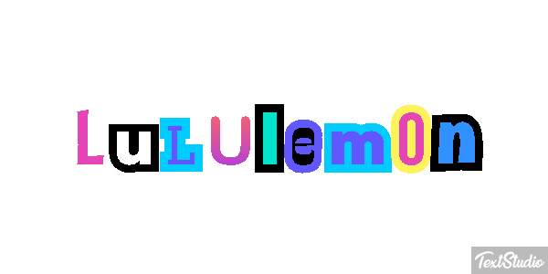 Lululemon Texteffekt