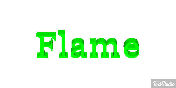 Flame Text effect