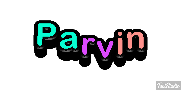 Parvin Efecto de texto