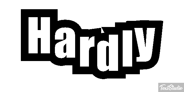 Hardly Text effect