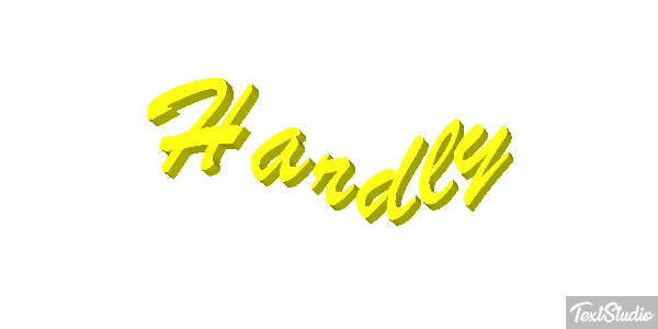 Hardly Text effect