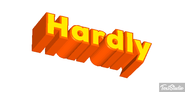 Hardly Text effect