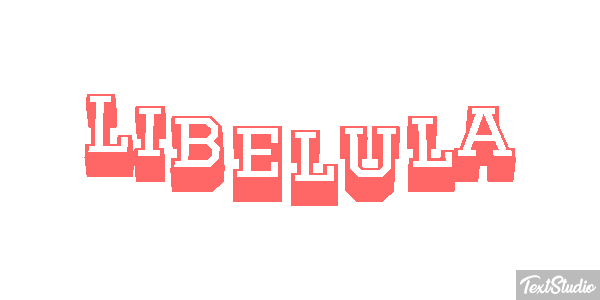 Libélula Efecto de texto