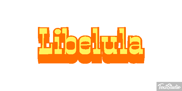 Libélula Efecto de texto