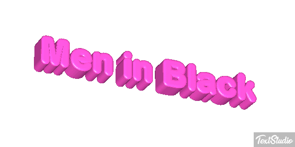 Men in Black Text effect