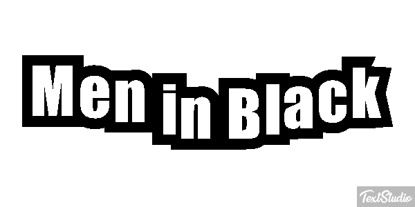 Men in Black Text effect