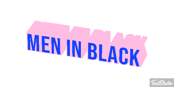 Men in Black Text effect