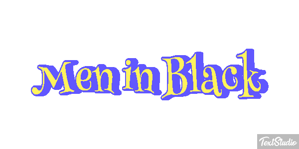 Men in Black Text effect