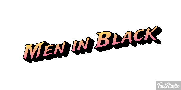 Men in Black Text effect