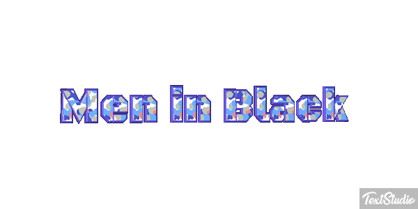 Men in Black Text effect