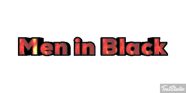 Men in Black Text effect