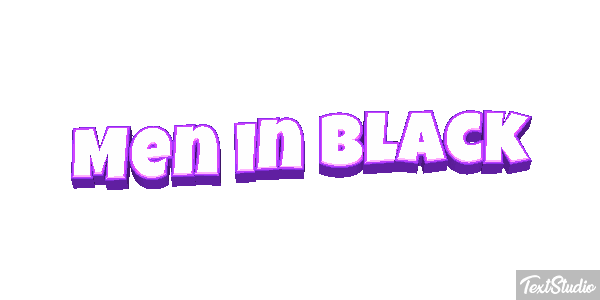 Men in Black Text effect