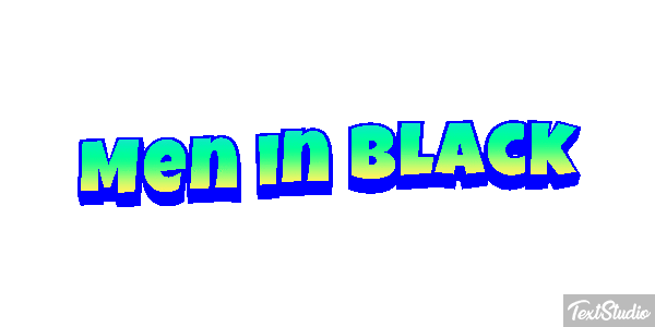 Men in Black Text effect