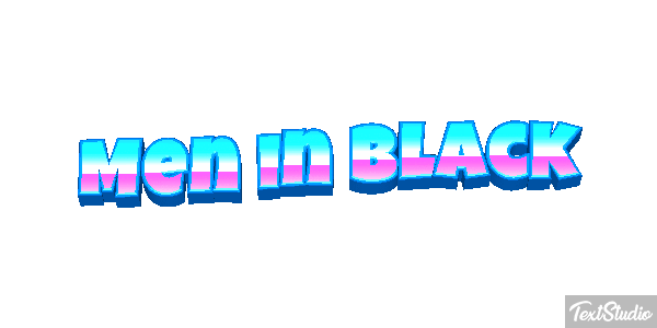 Men in Black Text effect