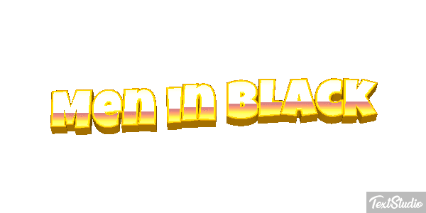 Men in Black Text effect
