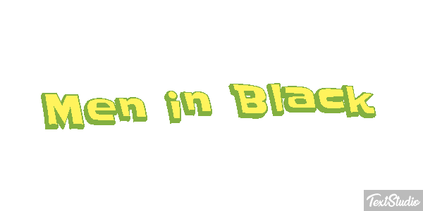 Men in Black Text effect