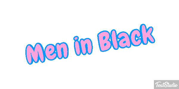 Men in Black Text effect