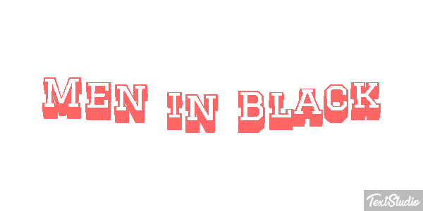 Men in Black Text effect