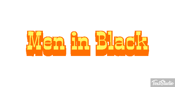 Men in Black Text effect