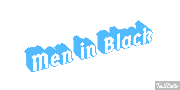 Men in Black Text effect