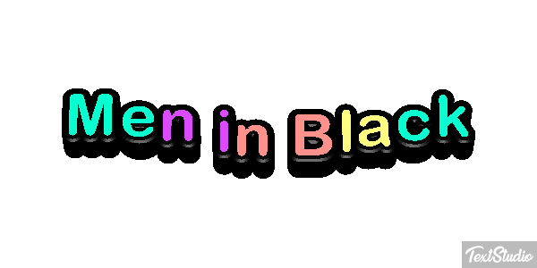 Men in Black Text effect