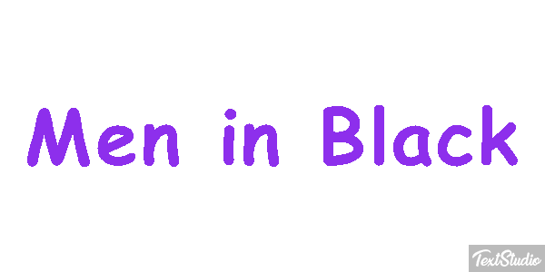 Men in Black Text effect