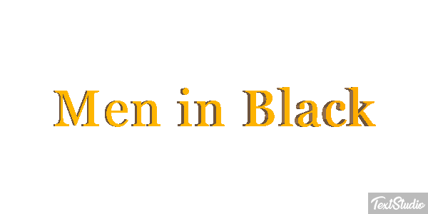 Men in Black Text effect