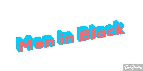 Men in Black Text effect
