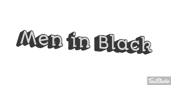 Men in Black Text effect