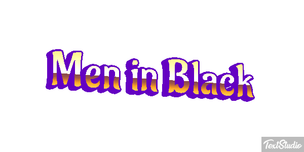 Men in Black Text effect