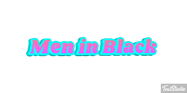 Men in Black Text effect