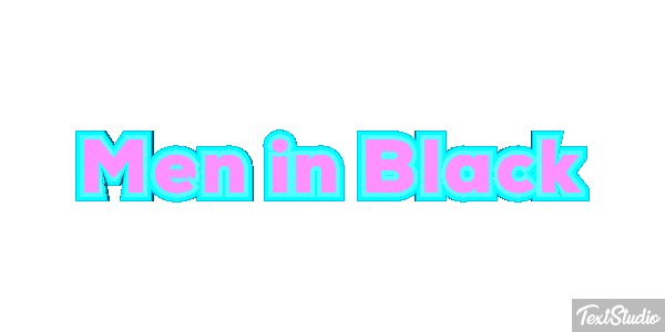 Men in Black Text effect
