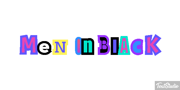 Men in Black Text effect