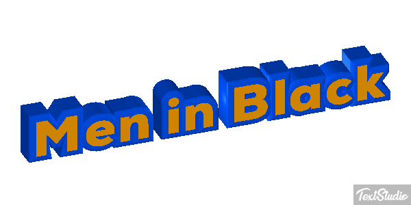 Men in Black Text effect
