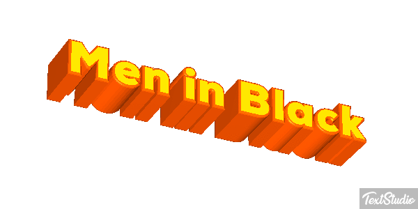 Men in Black Text effect