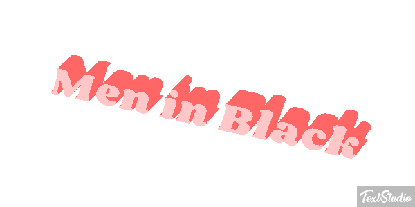 Men in Black Text effect