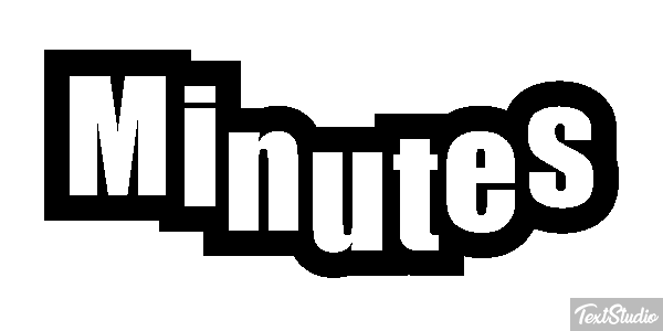 Minutes Text effect