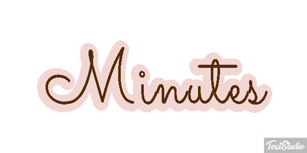 Minutes Text effect