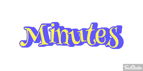 Minutes Text effect