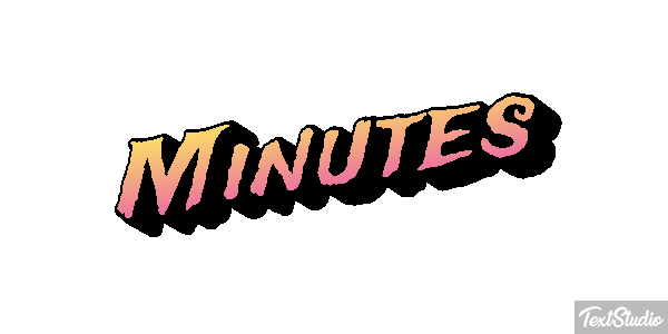 Minutes Text effect