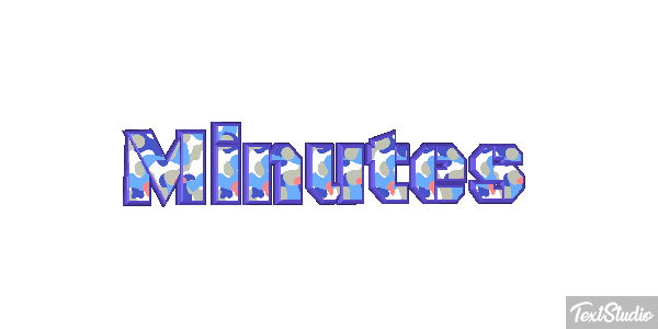 Minutes Text effect