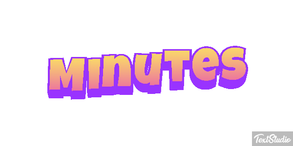 Minutes Text effect