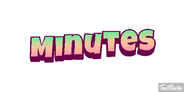 Minutes Text effect