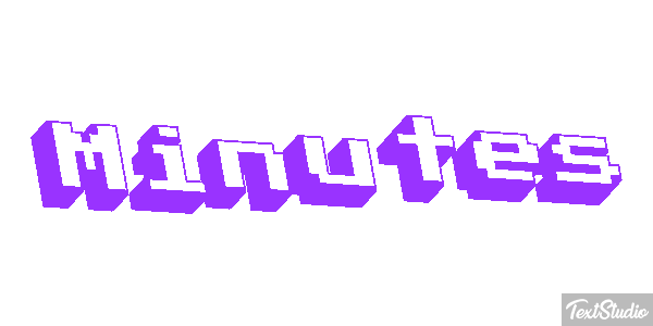 Minutes Text effect