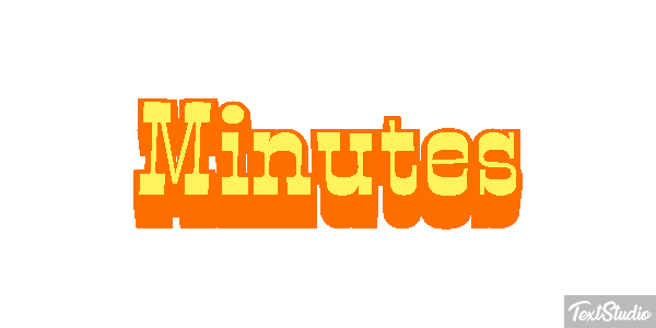 Minutes Text effect