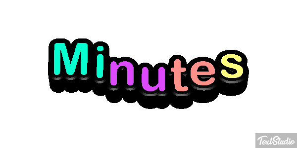 Minutes Text effect