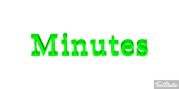 Minutes Text effect