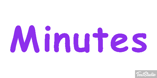Minutes Text effect