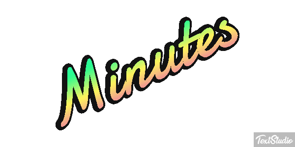 Minutes Text effect