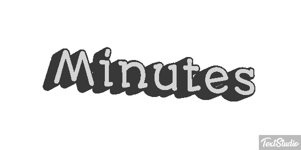 Minutes Text effect